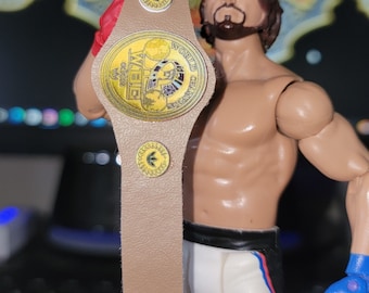 Custom Boxing World Heavyweight Championship belt for 6-7 inch figures