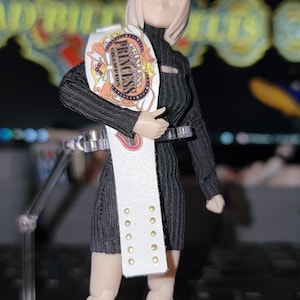 Custom Tokyo Joshi Championship belt for wrestling figures