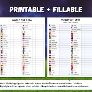 World Cup 2026 Sweepstake Kit, Soccer Sweepstakes, Football Office Pool Game, Fun Soccer World Cup Party Game, Soccer PDF, Instant Download