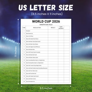 World Cup 2026 Sweepstake Kit, Soccer Sweepstakes, Football Office Pool Game, Fun Soccer World Cup Party Game, Soccer PDF, Instant Download