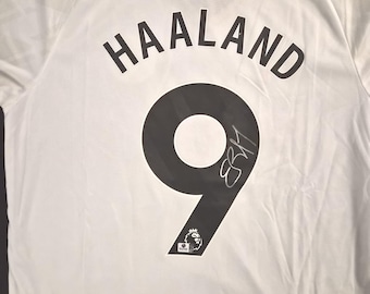 Koszulka Manchester City Erling Haaland nr 9 z autografem Puma White (COA)