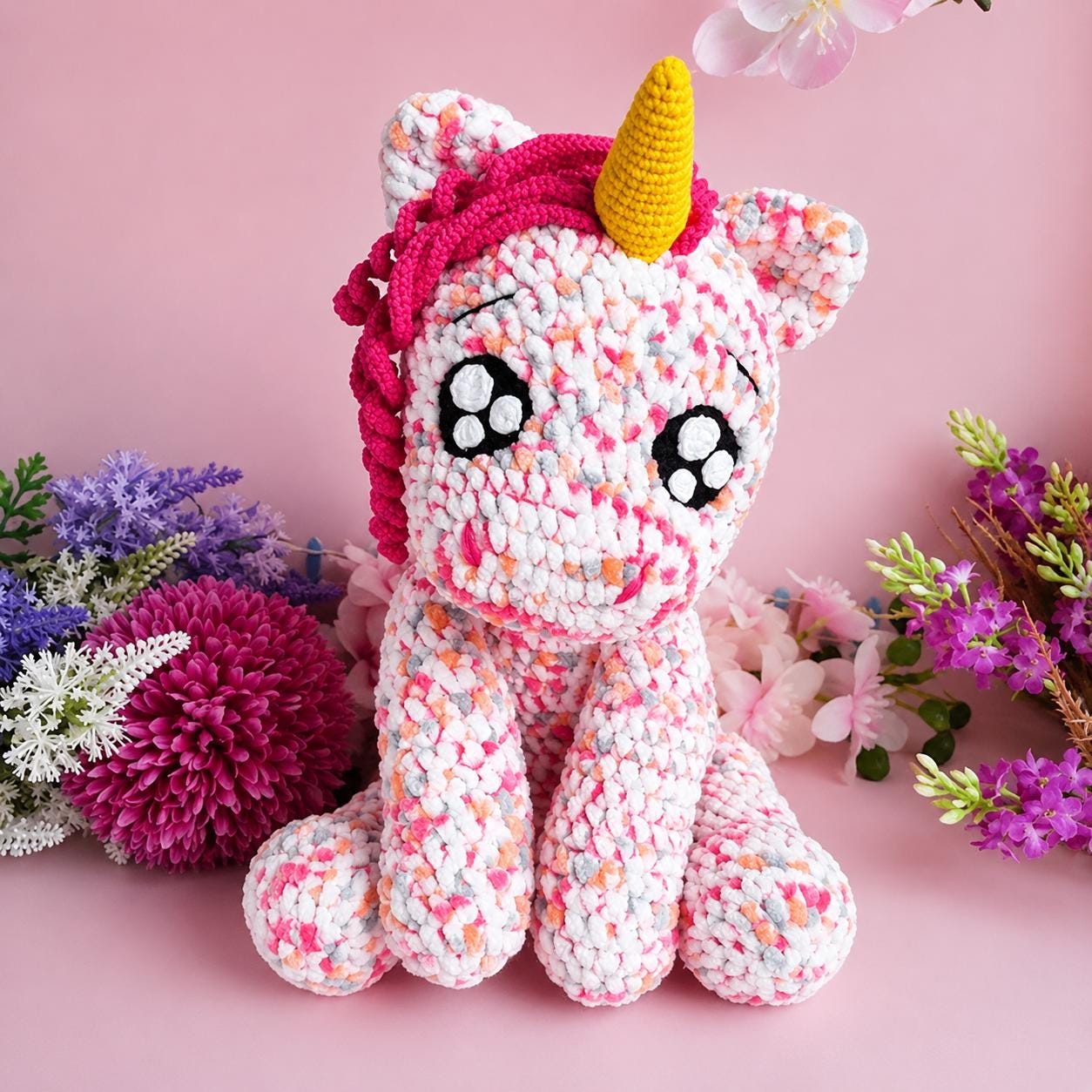 40 Unicorn Crochet Patterns to Spark a Little Handmade Magic 15 Confetti Unicorn Crochet