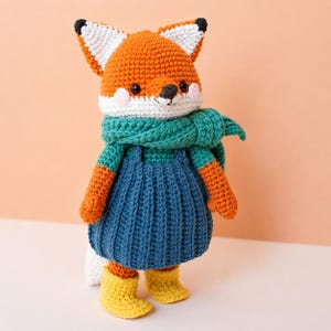 Rita Fox Crochet Pattern - DIY Handmade Accessories Gift - (Digital Download PDF)