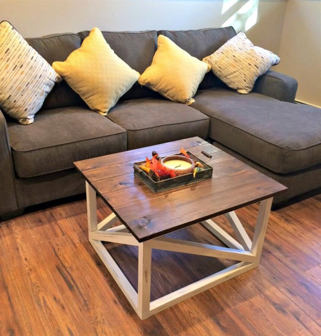 Rustic Farmhouse Coffee Table Build Plans: Downloadable Woodworking ...