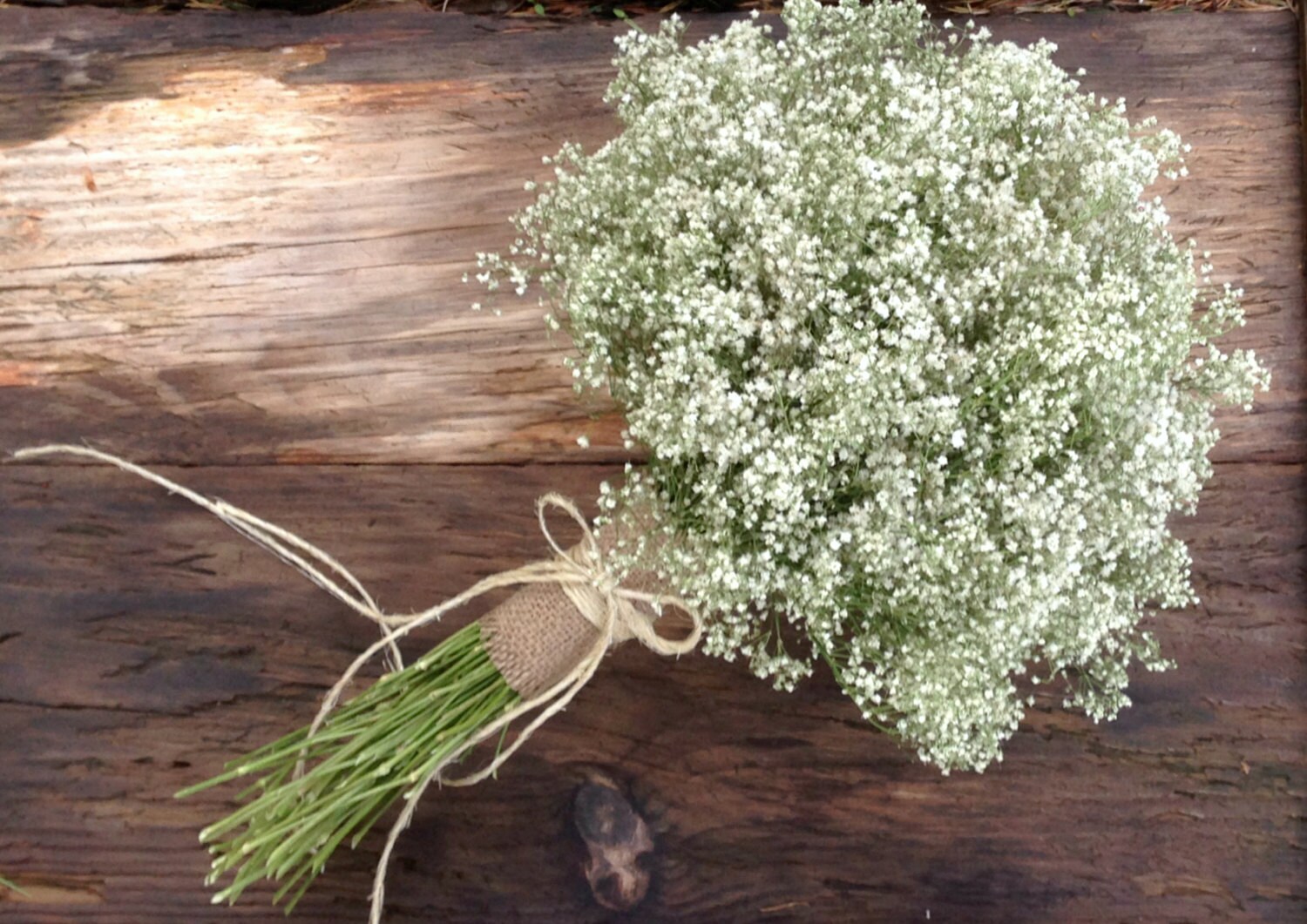 Simple Dried Baby's Breath Bouquet 8.59.5 inch Wedding Etsy
