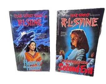 RL Stine Fear Street Lot 2 Sagas Cheerleaders Vintage Paperback Books
