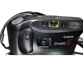Cannon Snappy 35 Makro 35 mm Peka och skjut filmkamera Vintage Oprövad