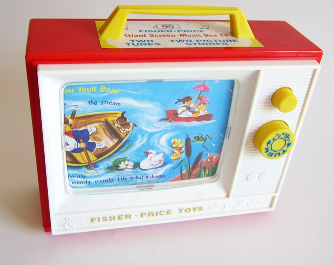Vintage Fisher Price Giant Screen Music Box TV Plays London Etsy