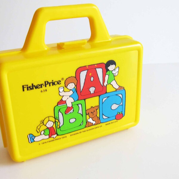 Vintage Fisher Price Lunch Box with Thurmas 70's toy 1979 638