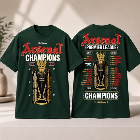 アーセナル プレミアリーグ優勝2026 Tシャツ ファンへのギフト - Etsy 日本