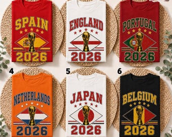 World Soccer 2026 Country Teams Shirts, Sport National Soccer Nations Lovers, World Soccer Family Matching, World Soccer Teams Tee