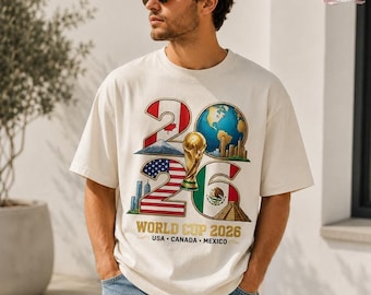 2026 Retro World Soccer Shirt, Soccer Tournament Gift Tee, Usa Canada Mexico Footbaal T-Shirt, World Soccer Game Day Shirt, Soccer