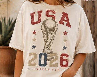 USA Soccer Retro Shirt, USA Soccer World Vintage Comfort Colors Shirt, United States Football Tee, Soccer Fan Gift, US Soccer Gift