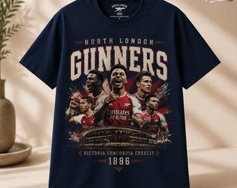 Arsenal Premier League Champions 2026 T-Shirt Gifts For Fans, Gunners Players Celebration Graphic Tee, Arsenal Football Merch 10