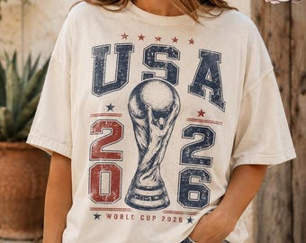 Comfort Colors World Soccer 2026 Graphic Tee, USA Canada Mexico Football Graphic Tee, Match Day Sportswear Tee, USA Gift Shirt