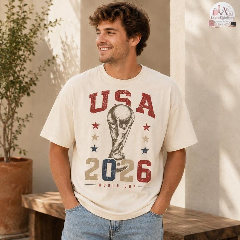 USA Soccer Retro Shirt, USA Soccer World Vintage Comfort Colors Shirt, United States Football Tee, Soccer Fan Gift, US Soccer Gift image 2