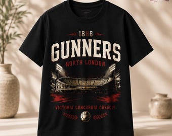 Arsenal Premier League Champions 2026 T-Shirt Gifts For Fans, Emirates Stadium Graphic Tee, Victoria Concordia Crescit 07
