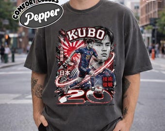 Shirt Japan Kubo, voetbalshirt Japan King, WK 2026 Japan Supporter-shirt, shirt WK voetbal, voetbalshirt Kubo Football Legend