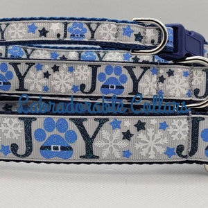 Joy Dog Collar Santa Paws Dog Collar Christmas Dog Collar Christmas Grinch dog collar