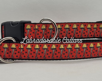 Lámpara de pierna, collar para perro, collar para perro frágil, collar para perro con historia de Navidad, collar para perro navideño, collar para perro navideño, vacaciones de Navidad, collar para perro feliz Navidad