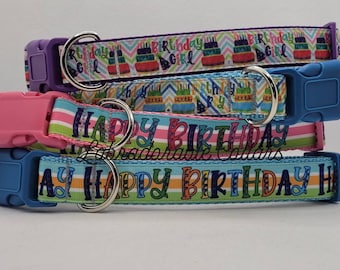 Collar de perro de feliz cumpleaños Collar de perro de cupcake Correa de perro de cupcake Arnés de collar de cupcake