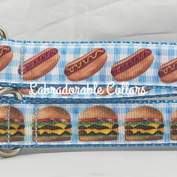 Hamburger Dog Collar Hot Dog Dog Collar Picnic Dog Collar Summer Dog Collar Food Dog Collar Dog Collar, Leash, & Harnesses