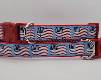 Collar de perro del 4 de julio Collar de perro con bandera Collar de perro Old Glory Americana