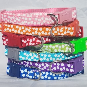 Polka Dot Dog Collar 3/4 inch width Polka Dot Collar