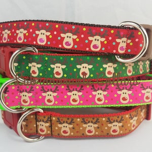 Christmas Dog Collar Reindeer Dog Collar Rudolph Dog Collar