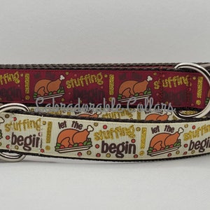 Thanksgiving Dog Collar Turkey Dog Collar Pumpkin pie dog collar Thanksgiving leash Thanksgiving harness