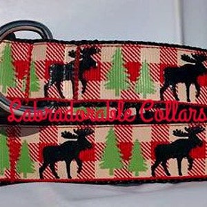 Plaid Dog Collar Buffalo plaid Moose Dog Collar Dog Collar