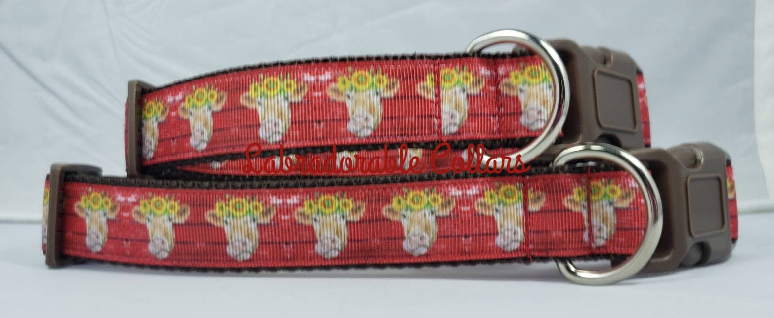 Dog Collar Farm Life Dog Collar Cow Dog Collar Etsy