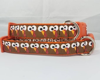 Thanksgiving Hundehalsband Mit Truthahn-Fliege – Baumwolle, Größe S (28-41 Cm)