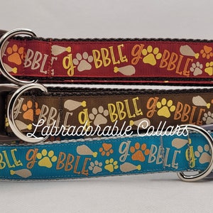 Gobble Dog Collar Thanksgiving Dog Collar Turkey collar Turkey dog leash Turkey harness