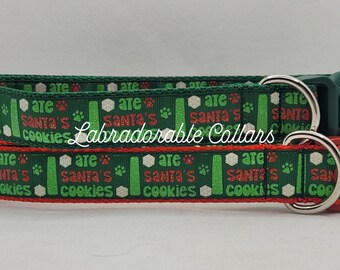 Collar de perro Me comí las galletas de Santa Claus Collar de perro navideño Galletas para collar de perro de Santa Claus Collar de perro de galletas Collar de perro de reno
