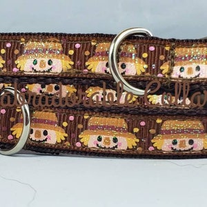 1/2&quot; Halloween Dog Collar Thanksgiving Dog Collar Pumpkin dog collar