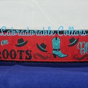 Dog Collar Blame it All on My Roots Dog Collar Garth Brooks Dog Collar  Country Dog Collar  Farm Life Dog Collar