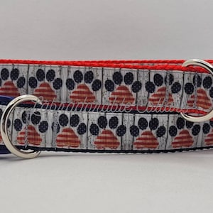 4th of July Dog Collar Patriotic Paw American Dog Collar
