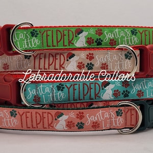 Santa&#39;s Little Yelper Dog Collar Santa Paws Dog Collar Christmas Dog Collar Christmas Grinch dog collar