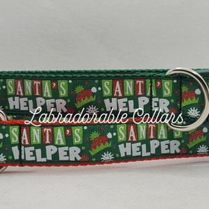 Santa&#39;s Helper Dog Collar Santa&#39;s Little Yelper Dog Collar Santa Paws Dog Collar Christmas Dog Collar Christmas Grinch dog collar