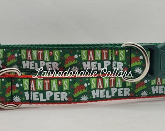 Collar para perro "Ayudante de Papá Noel" Collar para perro "Pequeño Gritón de Papá Noel" Collar para perro "Patas de Papá Noel" Collar para perro navideño Collar para perro "El Grinch" navideño
