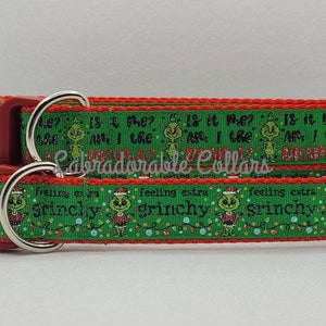 Christmas Dog Collar Christmas Grinch dog collar