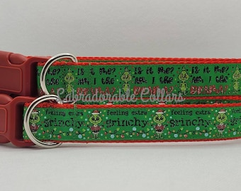 Christmas Dog Collar Christmas Grinch dog collar
