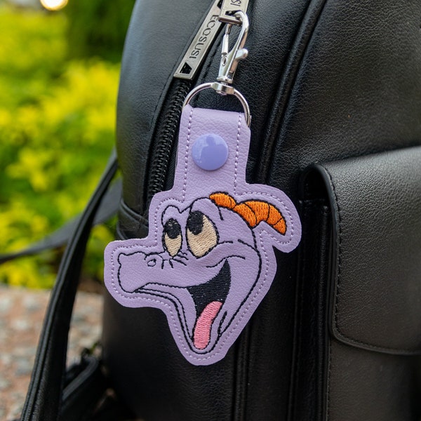 Figment of Imagination Embroidered Keychain | Journey into Imagination Inspired | Epcot | For Bag, Keys, Purse
