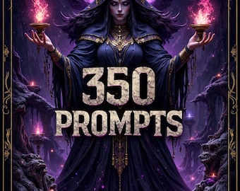 Witchcraft Tarot AI Art Prompts | Mystical Occult Imagery (PDF Download)
