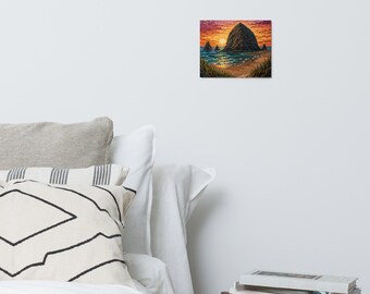 Haystack Rock Metal Print