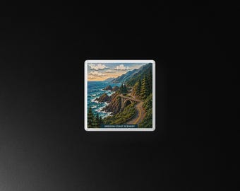 Coastal Scenery Square Throw Pillow