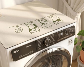 Washing Machine Top Cover, Diatom Mud Absorbent Pad, Anti-Dust & Sun Protection