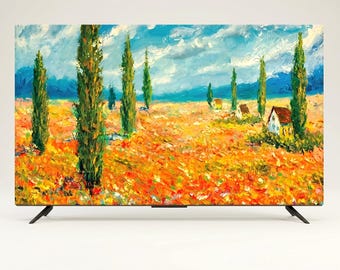 Landscape TV Dust Cover Elastic Screen Protector Sun Protection LCD TV Slipcover