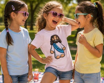 Camiseta infantil "Jesus te ama" | Coleção Liberty Kids